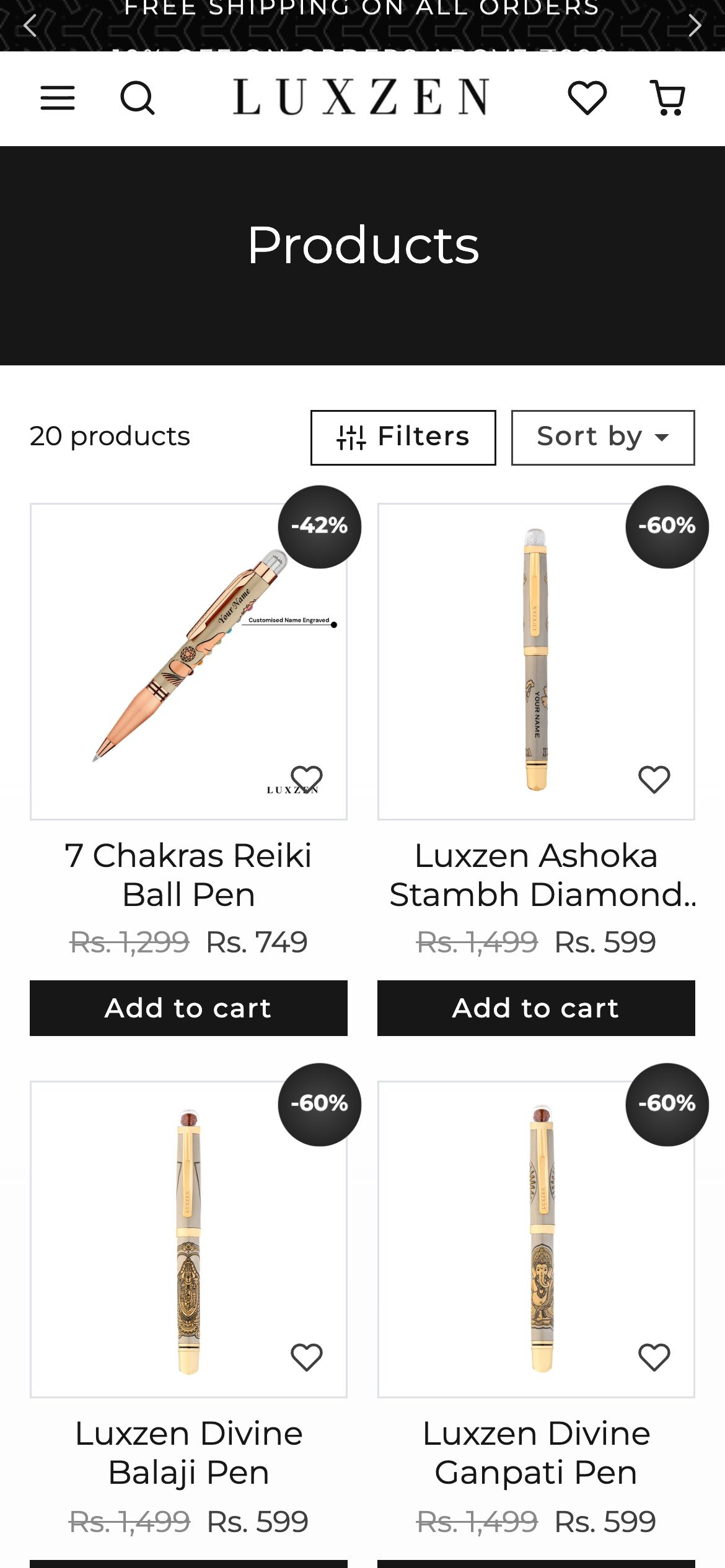 Luxzen About page on mobile