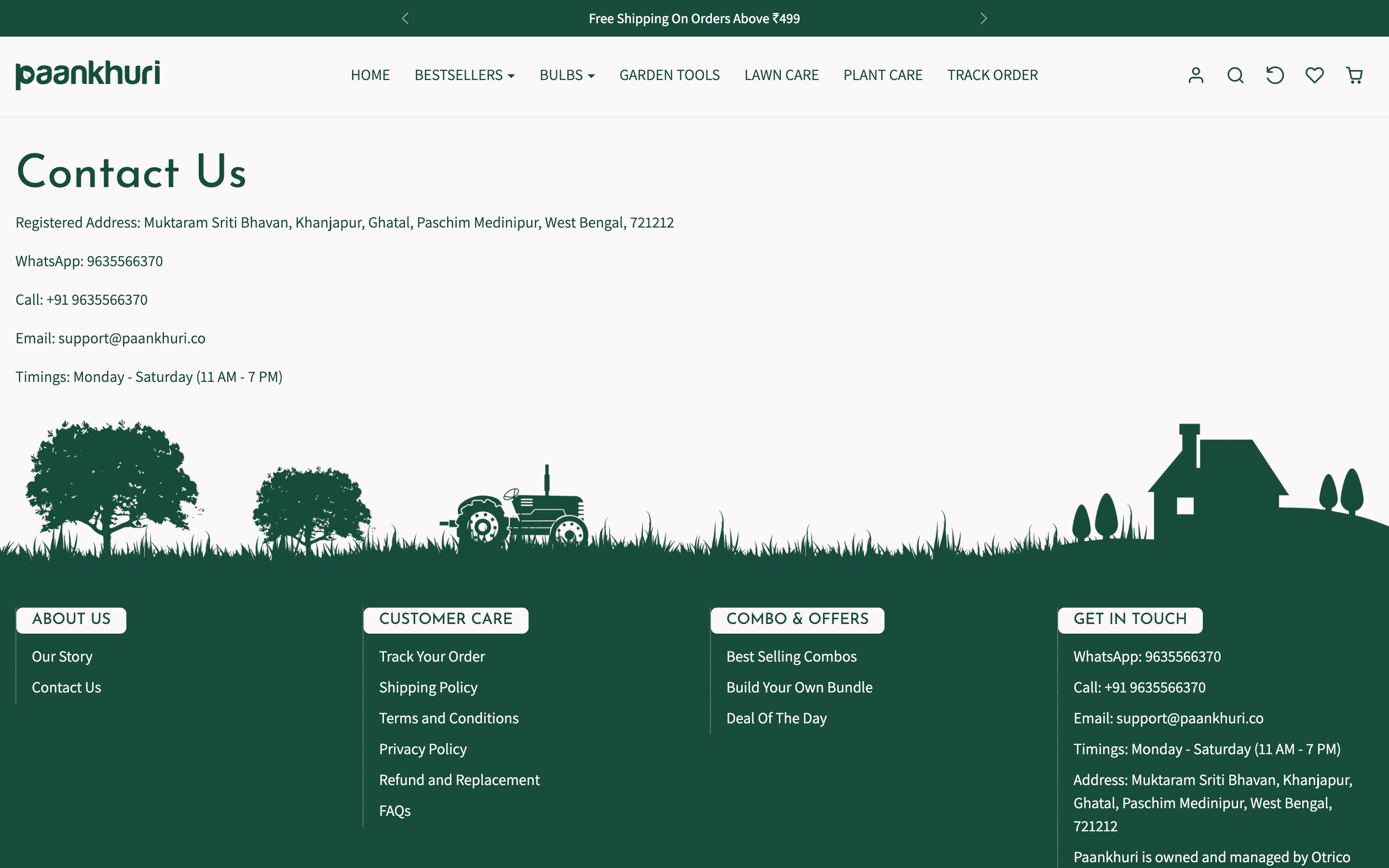 Paankhuri Contact / booking page