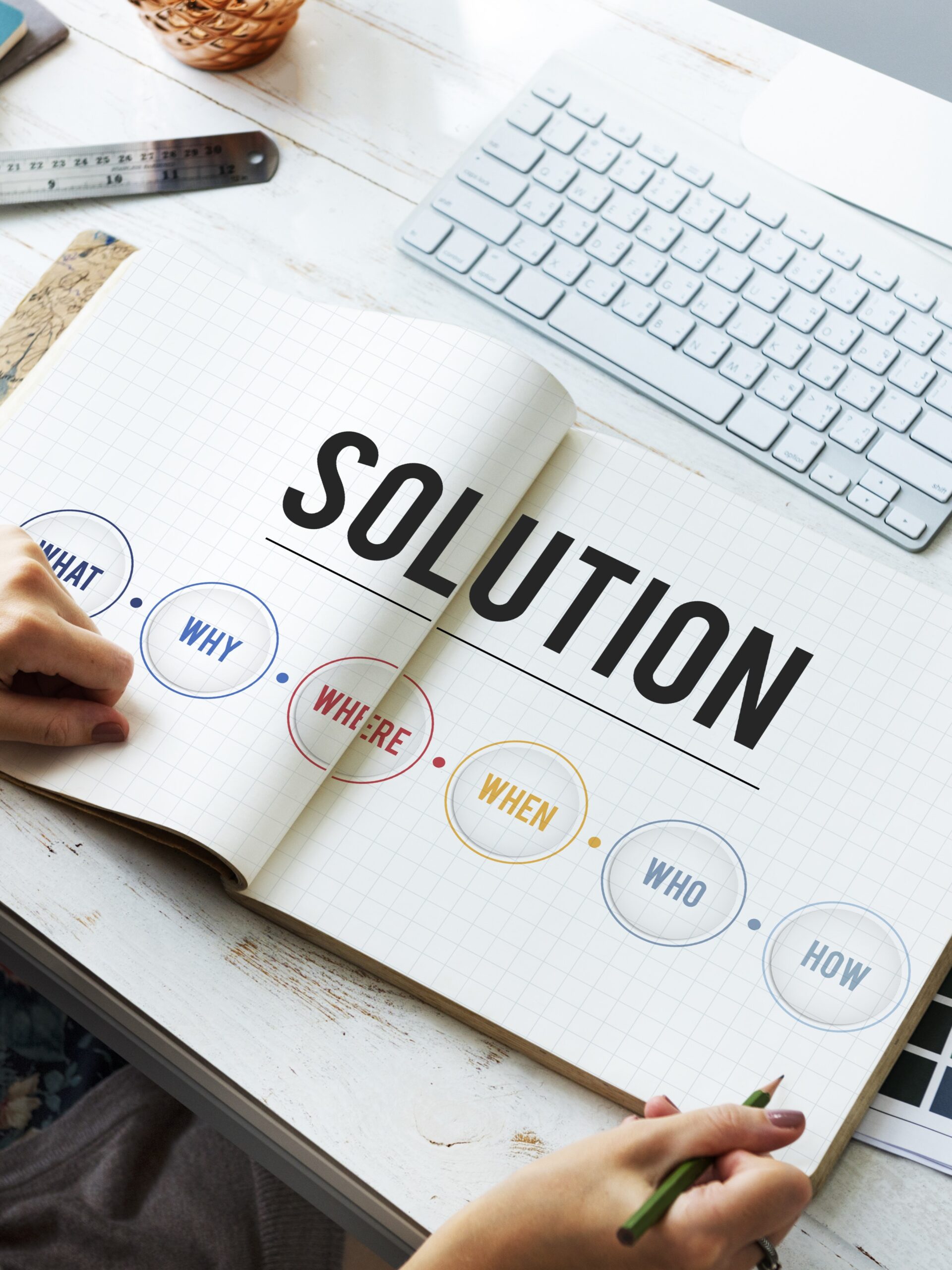 Solution Problem Solving Share Ideas Concept