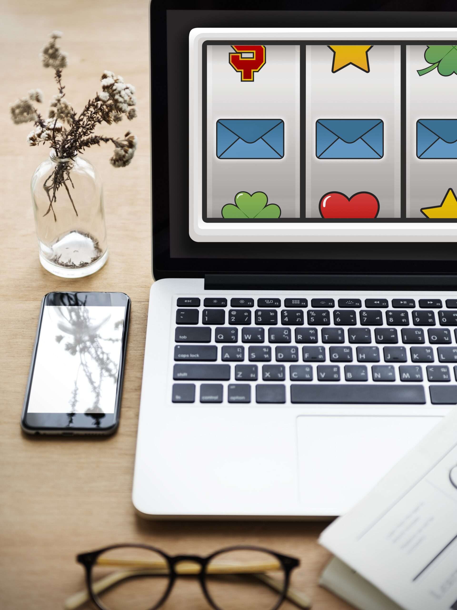 Slot Machine Cloud Envelope Folder Battery